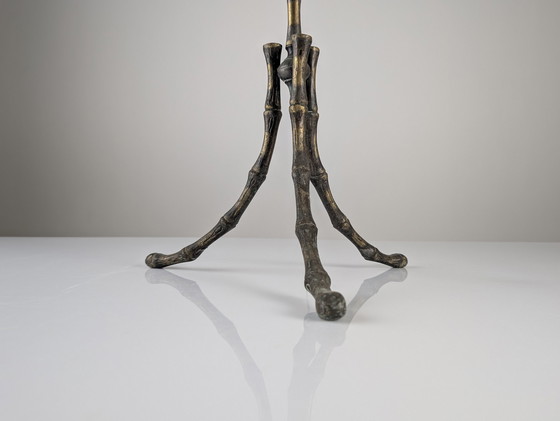 Image 1 of Franse Mid Century messing bamboestijl vloerlamp, Maison Baguès stijl, 1960S