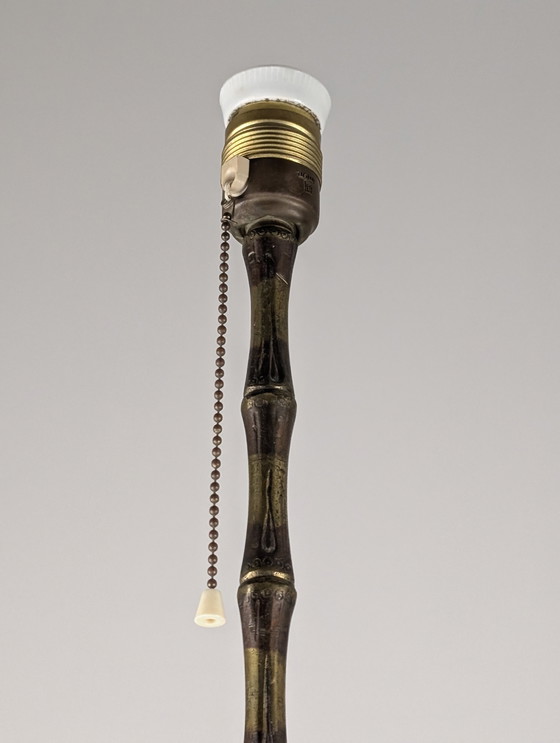 Image 1 of Franse Mid Century messing bamboestijl vloerlamp, Maison Baguès stijl, 1960S