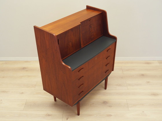 Image 1 of Teakhouten secretaire, Deens ontwerp, 1970S, Productie: Denemarken