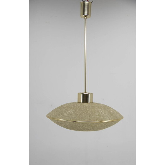 Image 1 of Paar vintage "Ufo" hanglampen van hars, Duitsland 1970