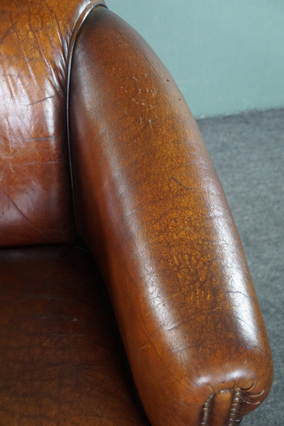 Image 1 of Vintage schapenleren clubfauteuil