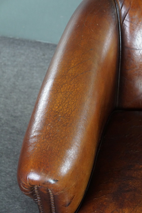 Image 1 of Vintage schapenleren clubfauteuil