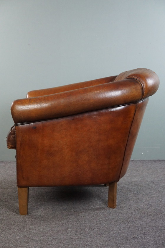 Image 1 of Vintage schapenleren clubfauteuil