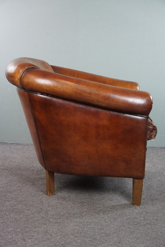 Image 1 of Vintage schapenleren clubfauteuil