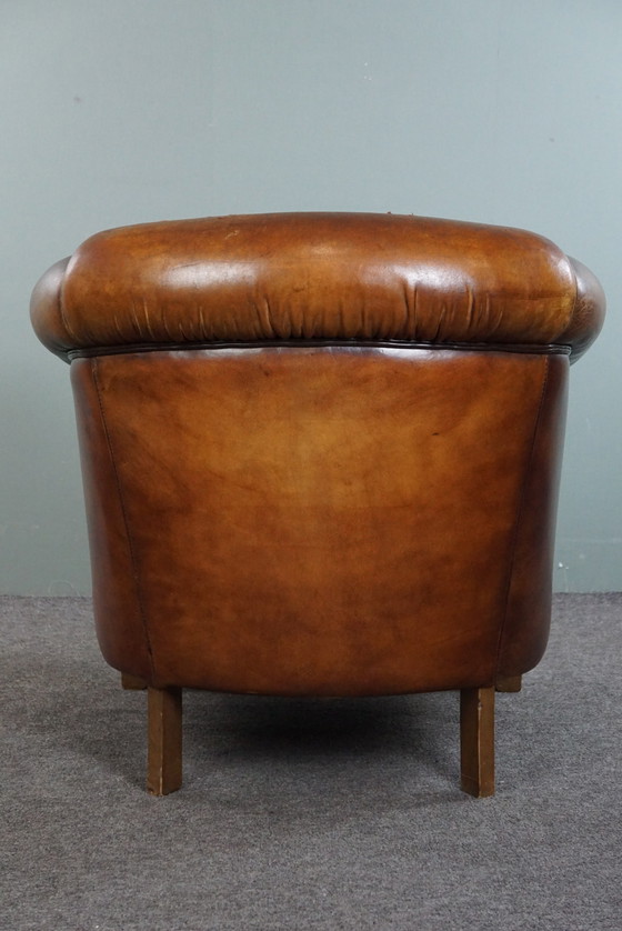 Image 1 of Vintage schapenleren clubfauteuil