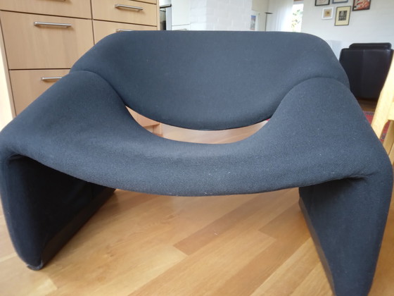 Image 1 of Artifort groovy F598 zwarte fauteuil