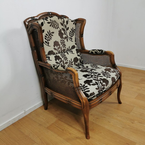 Image 1 of Vintage Faux Bamboe Bankstel Giorgetti Stijl Zithoek 