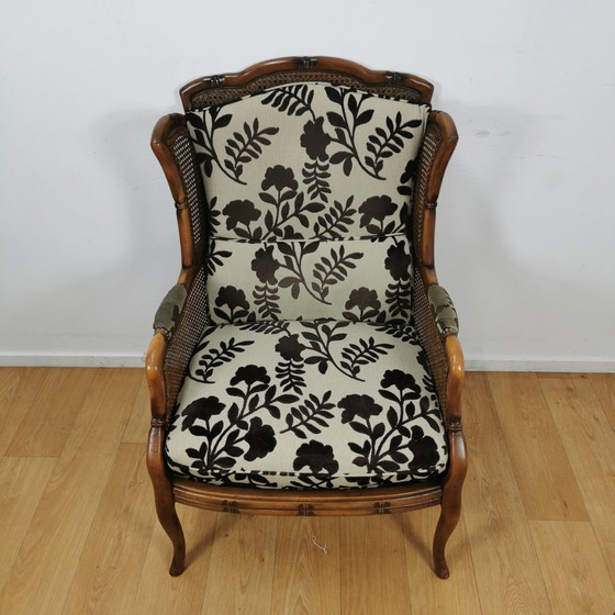 Image 1 of Vintage Faux Bamboe Bankstel Giorgetti Stijl Zithoek 