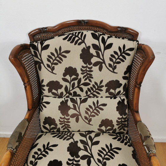 Image 1 of Vintage Faux Bamboe Bankstel Giorgetti Stijl Zithoek 