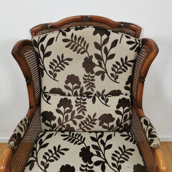 Image 1 of Vintage Faux Bamboe Bankstel Giorgetti Stijl Zithoek 