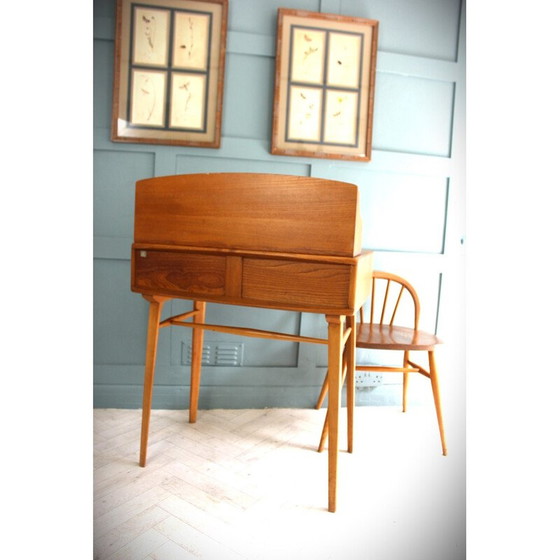 Image 1 of Mid century bureau en stoel door Lucian Ercolani voor Ercol, 1965