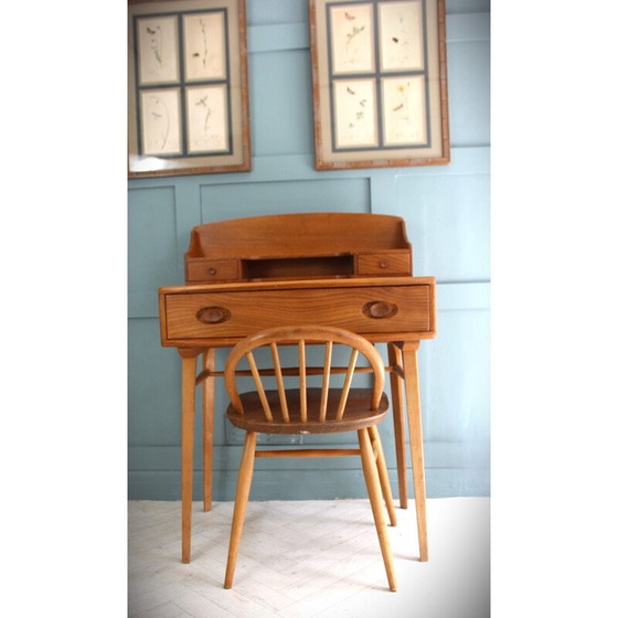 Image 1 of Mid century bureau en stoel door Lucian Ercolani voor Ercol, 1965