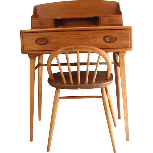 Mid century bureau en stoel door Lucian Ercolani voor Ercol, 1965