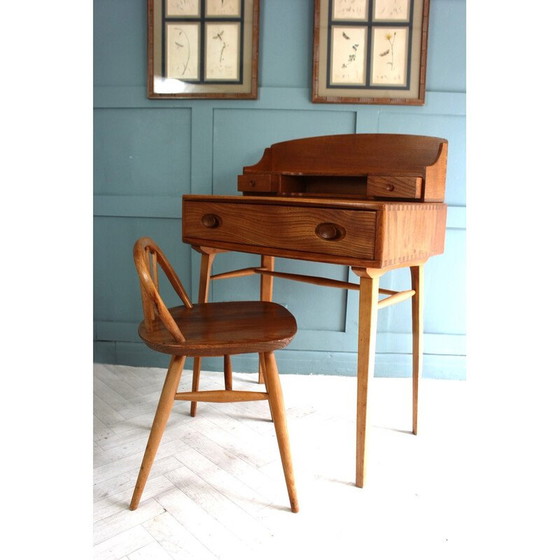 Image 1 of Mid century bureau en stoel door Lucian Ercolani voor Ercol, 1965