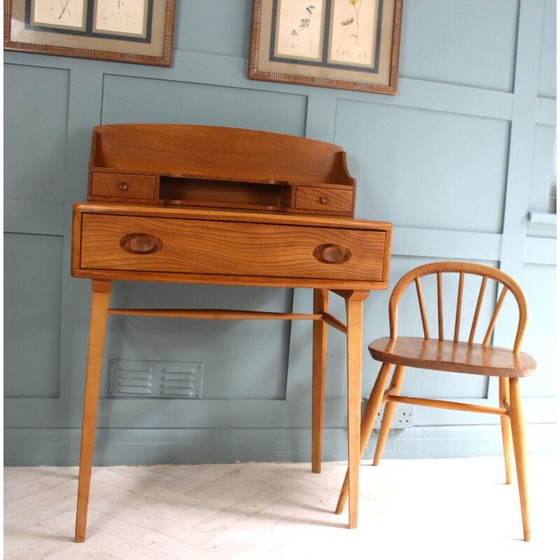 Image 1 of Mid century bureau en stoel door Lucian Ercolani voor Ercol, 1965