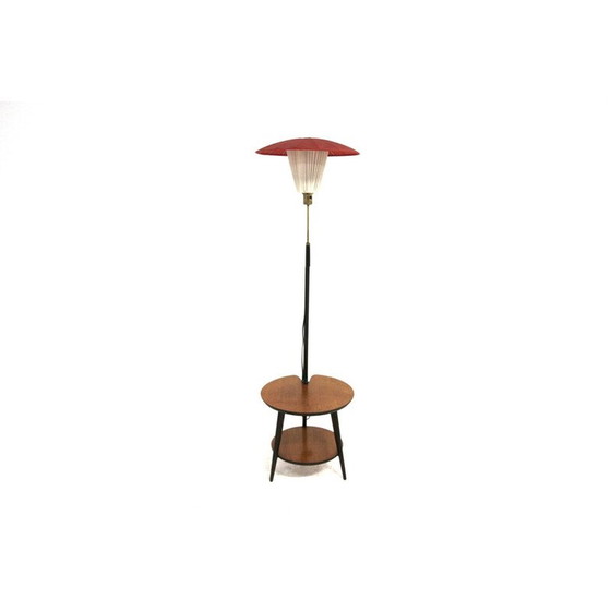 Image 1 of Vintage vloerlamp van teakhout en metaal, Zweden 1950