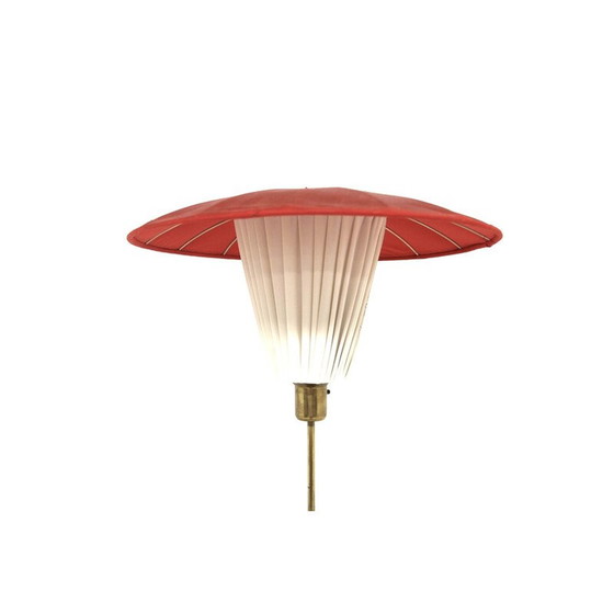 Image 1 of Vintage vloerlamp van teakhout en metaal, Zweden 1950