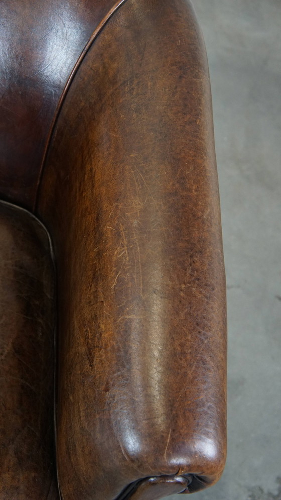 Image 1 of Donkere Schapenleren Clubfauteuil 