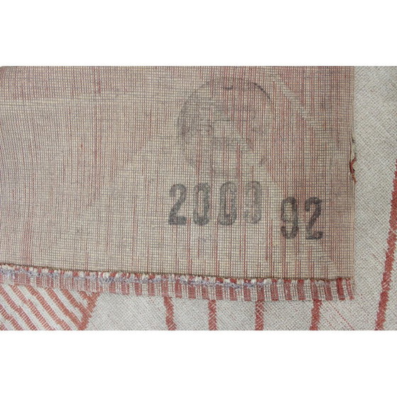 Image 1 of Geometrisch vintage vloerkleed, Tsjecho-Slowakije 1950