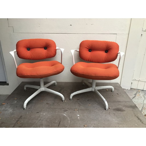 Paar vintage Knoll Hanna & Morrison fauteuils 1970