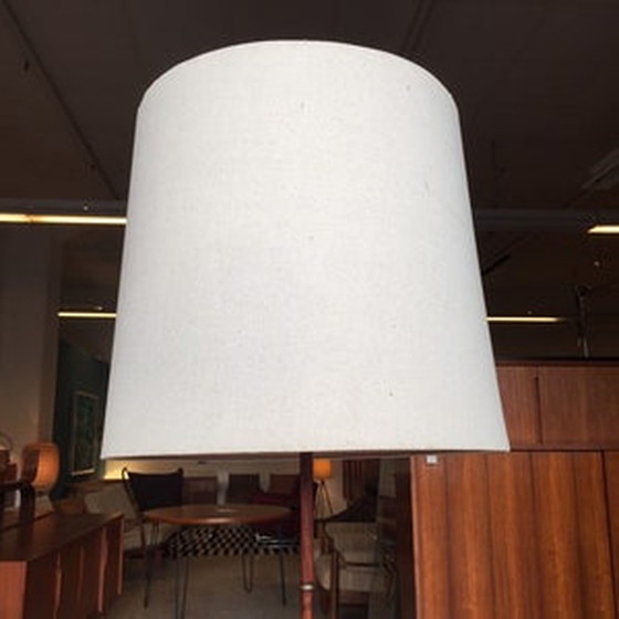 Image 1 of 50s XL Mid Century rozenhouten vloerlamp