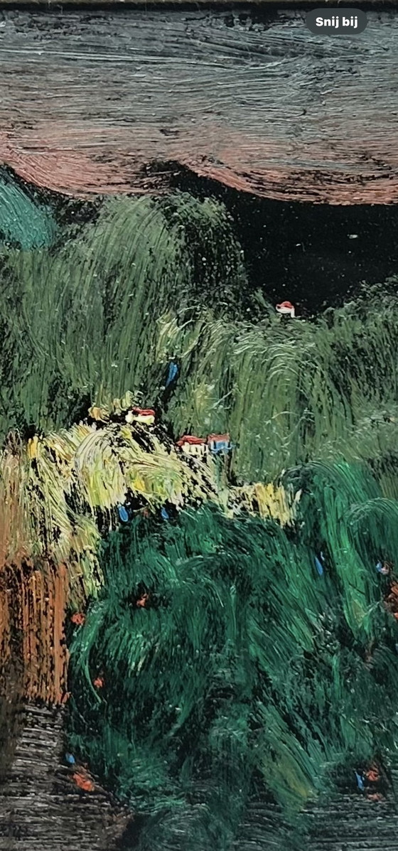 Image 1 of Impressionistisch Schilderij Yu Deming - Landscape No. 7 - Olie op Paneel