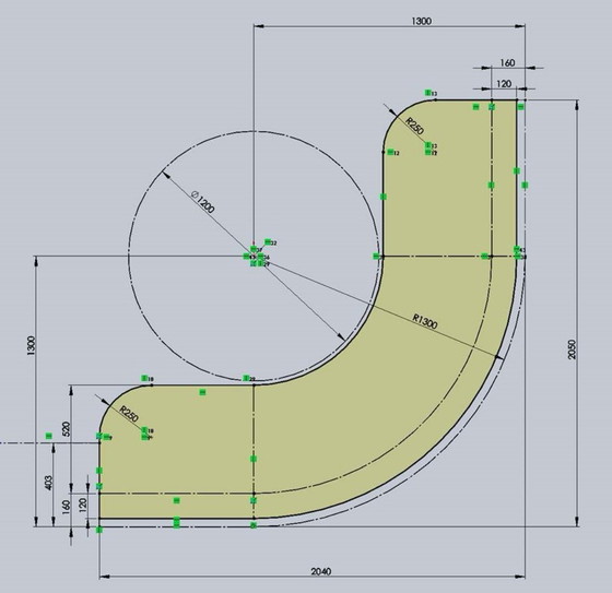 Image 1 of Maatwerk Design (Eet)Hoekbank