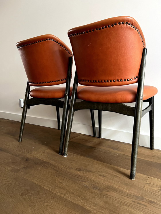 Image 1 of 2x Vintage eetkamerstoelen