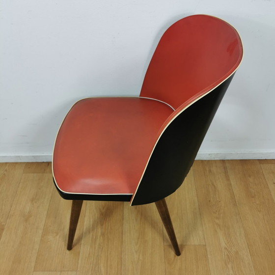 Image 1 of Vintage Mid Century Cocktail Stoeltje, Rockabilly Fauteuil