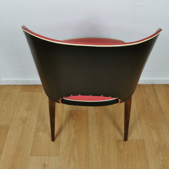 Image 1 of Vintage Mid Century Cocktail Stoeltje, Rockabilly Fauteuil