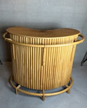 Vintage TIKI bar + rekje (bamboe en fineer eik)