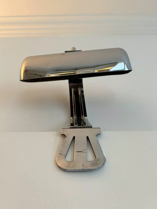 Vintage modernistische wandlamp, verchroomd metaal, Oostenrijk 1930