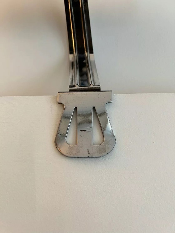 Image 1 of Vintage modernistische wandlamp, verchroomd metaal, Oostenrijk 1930