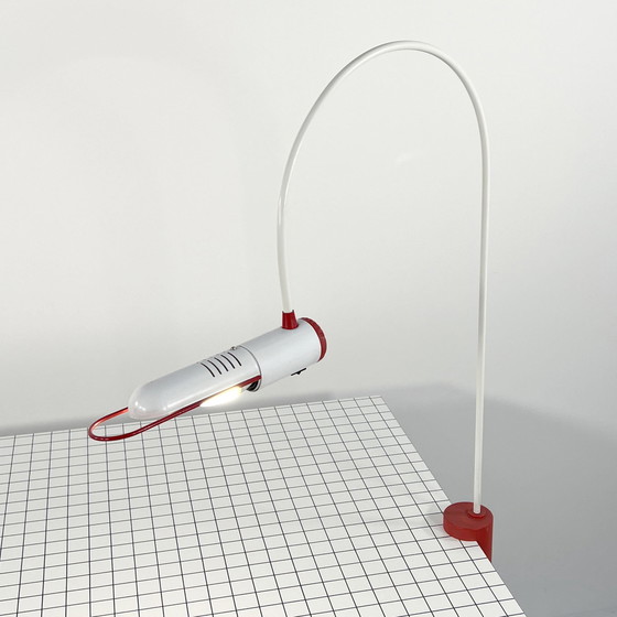 Image 1 of Rode boog bureaulamp van Targetti Sankey, 1970S