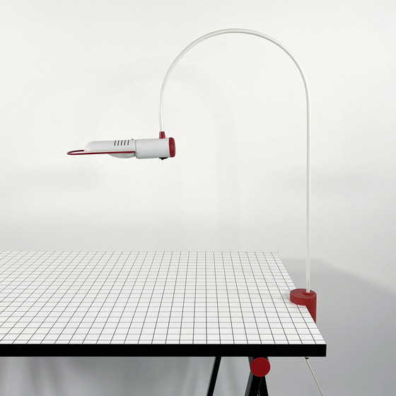 Image 1 of Rode boog bureaulamp van Targetti Sankey, 1970S