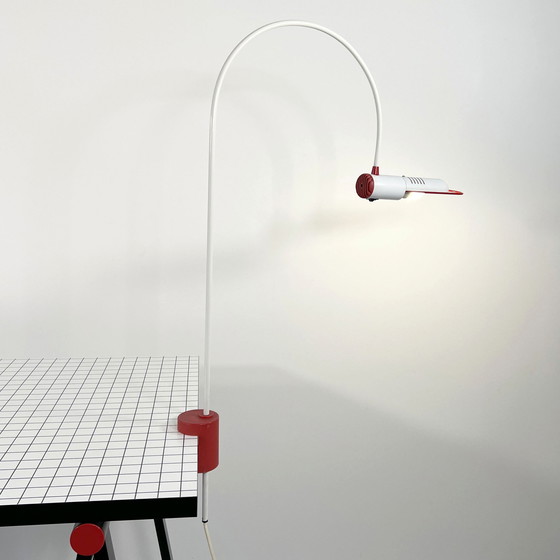 Image 1 of Rode boog bureaulamp van Targetti Sankey, 1970S