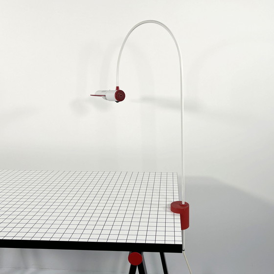 Image 1 of Rode boog bureaulamp van Targetti Sankey, 1970S