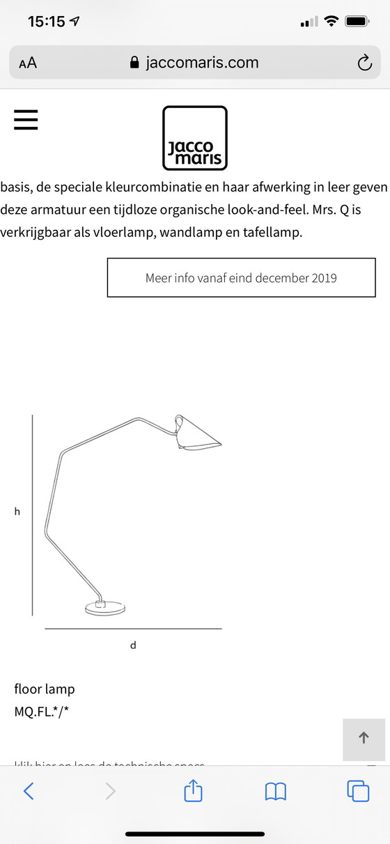 Image 1 of Jacco Maris Mrs Q vloerlamp