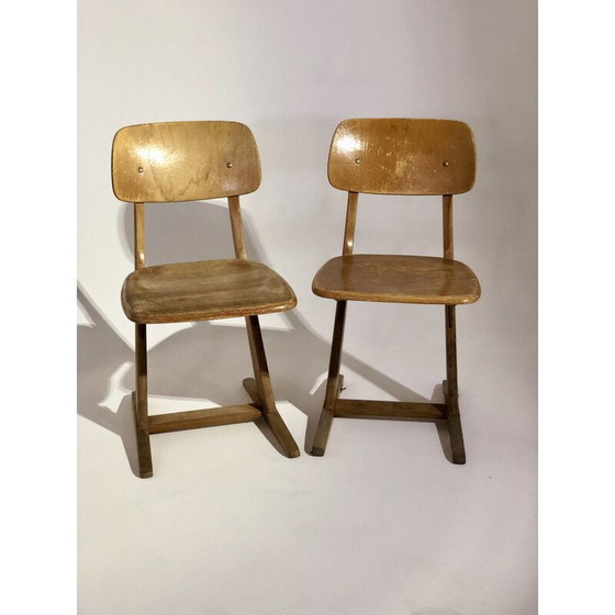 Image 1 of Paar vintage scandinavische stoelen van Karl Northelfer voor Casala