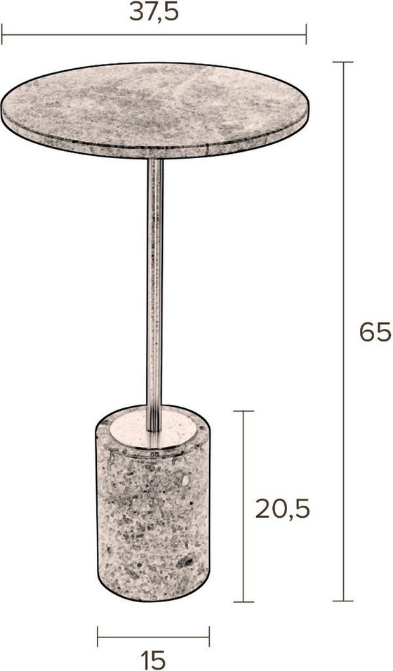 Image 1 of Dutchbone Bijzettafel Marmer