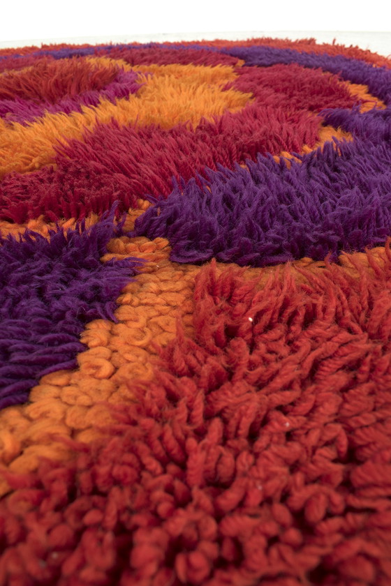 Image 1 of Vintage 'Bloem' vloerkleed