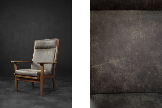 Image 1 of Zeldzame Vintage Mid Century Deense Moderne Fauteuil Model Ge 181 A van Hans J. Wegner voor Getama, 1950S