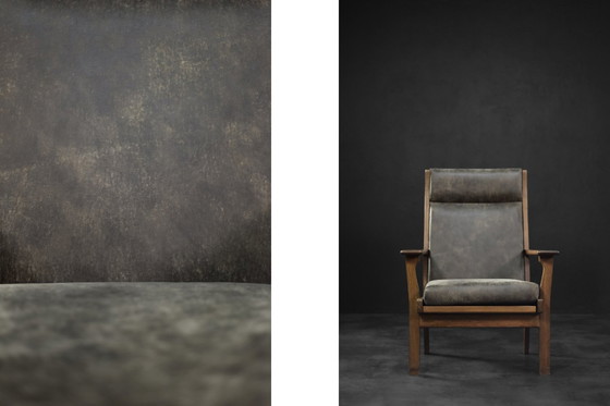 Image 1 of Zeldzame Vintage Mid Century Deense Moderne Fauteuil Model Ge 181 A van Hans J. Wegner voor Getama, 1950S