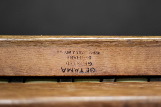 Image 1 of Zeldzame Vintage Mid Century Deense Moderne Fauteuil Model Ge 181 A van Hans J. Wegner voor Getama, 1950S