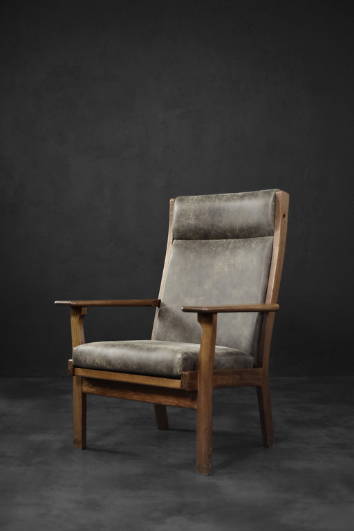 Zeldzame Vintage Mid Century Deense Moderne Fauteuil Model Ge 181 A van Hans J. Wegner voor Getama, 1950S