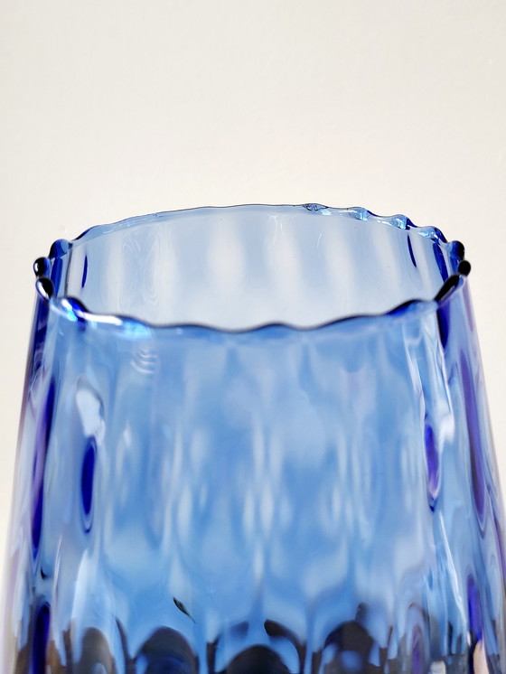 Image 1 of Midcentury Italiaans design glas vaas Empoli, Italië uit de jaren 1960