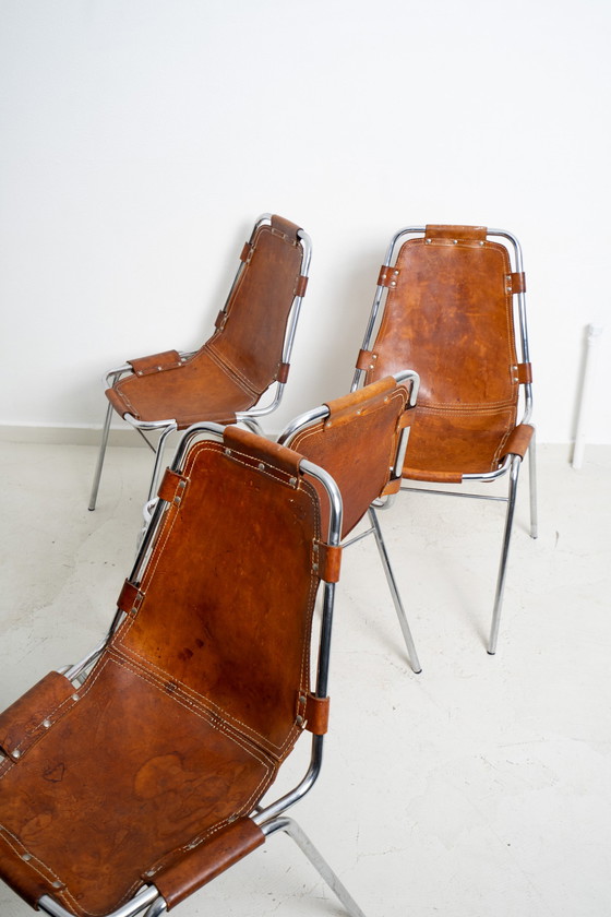 Image 1 of 4x Les Arcs stoelen geselecteerd door. Charlotte Perriand 