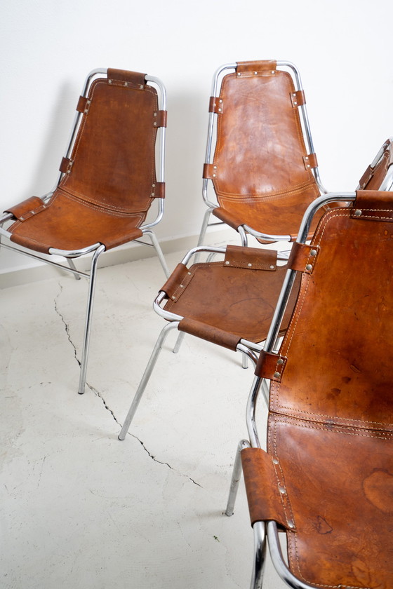 Image 1 of 4x Les Arcs stoelen geselecteerd door. Charlotte Perriand 