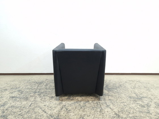 Image 1 of Walter Knoll fauteuil clubfauteuil zwart design fauteuil echt leer fauteuil Stoel