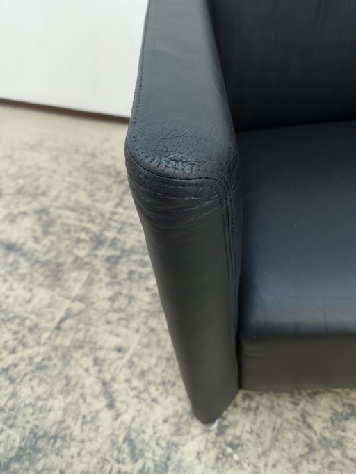 Walter Knoll fauteuil clubfauteuil zwart design fauteuil echt leer fauteuil Stoel